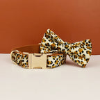 Petspuff Personalised Fruit & Animal Print Bow Tie Dog Collar & Lead – Engraved Name Tag | 8 Designs - Petspuff