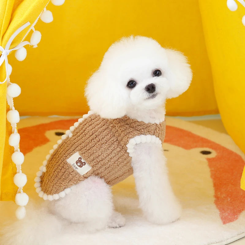 Petspuff Soft Fleece Dog Vest Jacket – Warm Winter Coat | Small Dogs, Puppies & Cats