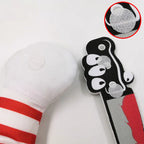 Petspuff Killer Doll Halloween Costume – Striped Dungarees with Toy Knife | Small Dogs & Cats