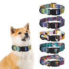 Petspuff Bohemian Dog Collar & Lead Set – Adjustable Boho Print Collar | Small to Large Dogs