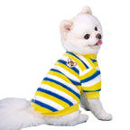 Petspuff Rainbow Stripe Flannel Dog Hoodie – Soft Warm Jumper | Small Dogs, Puppies & Cats