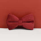 Petspuff Personalised Wine Red Corduroy Dog Collar & Lead Set – Engraved Name Tag, Bow & Harness