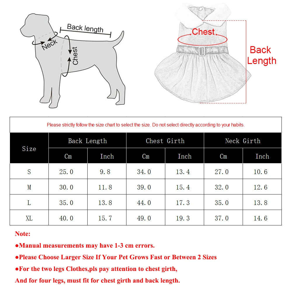 Petspuff Santa Dog Dress – Red Velvet Christmas Costume | Small Dogs & Cats