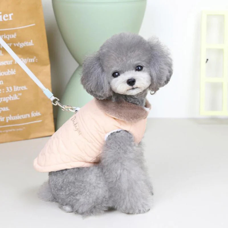 Petspuff Padded Dog Gilet with Plush Collar – Warm Winter Vest | Small Dogs & Cats