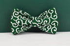 Petspuff Green Leaf Print Cotton Dog Collar, Harness & Lead Set with Bow – XS–XL