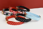 Petspuff Personalised Soft Cat Collar with Bow & Safety Buckle – Engraved Name | 7 Colours