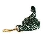 Petspuff Green Leaf Print Cotton Dog Collar, Harness & Lead Set with Bow – XS–XL
