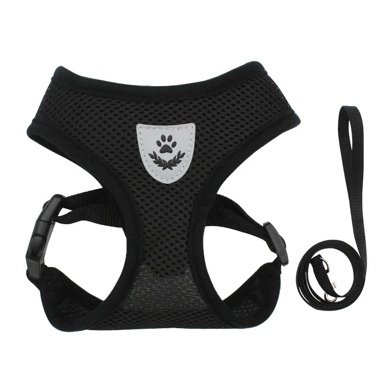 Petspuff Air Mesh Harness & Lead Set – Reflective Breathable Vest Harness | Small Dogs & Cats