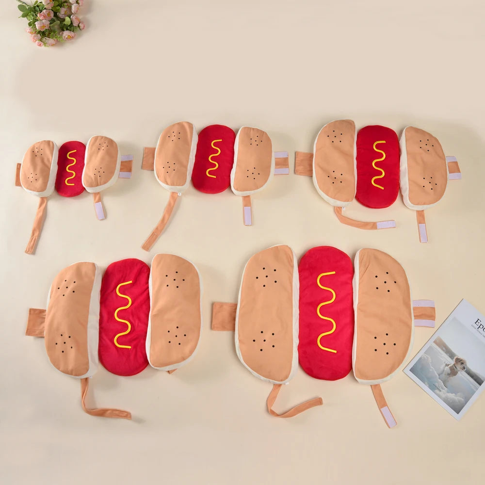 Petspuff Hot Dog Costume – Funny Halloween & Party Outfit | Small Dogs & Cats