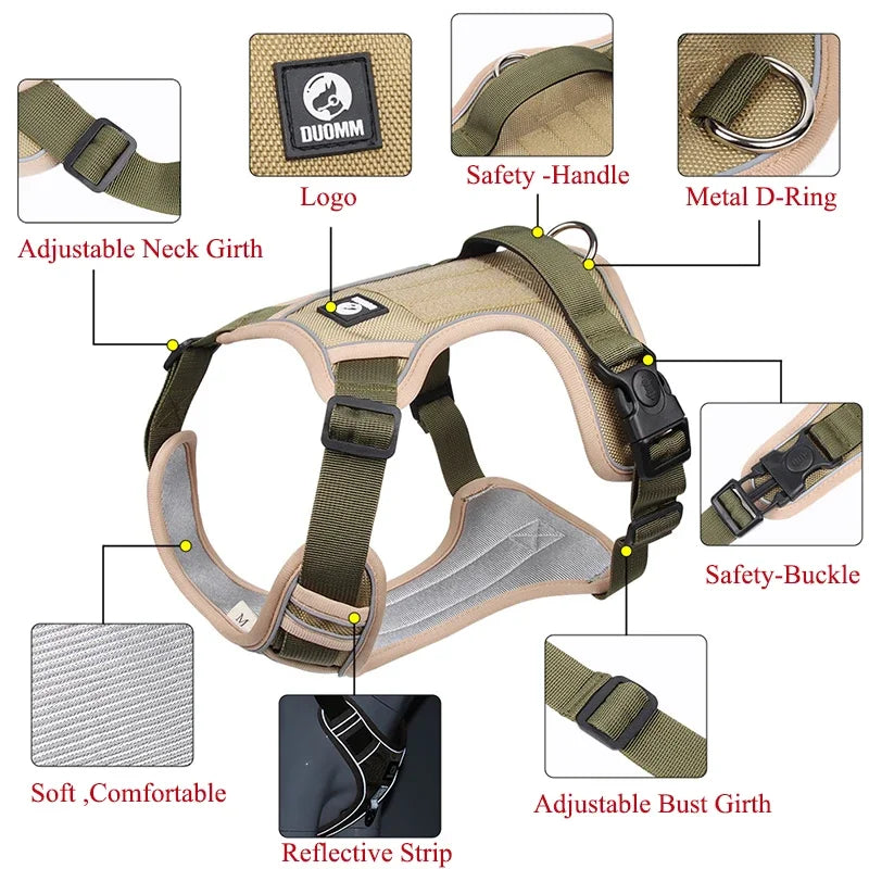Petspuff No-Pull Dog Harness with Handle – Reflective Padded Vest | Small to Extra Large Dogs