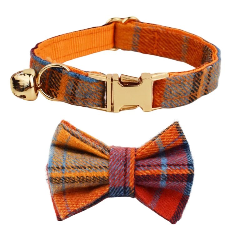 Petspuff Personalised Cat Collar with Bow Tie – Safety Buckle & Engraved Name Tag | 7 Designs - Petspuff