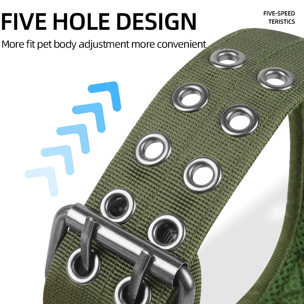 Petspuff Heavy Duty Tactical Dog Collar with Handle – Thick Padded Training Collar | Medium & Large Dogs