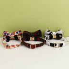 Petspuff Personalised Bow Cat Collar with Bell & Safety Buckle – Engraved Name Tag | 6 Colours