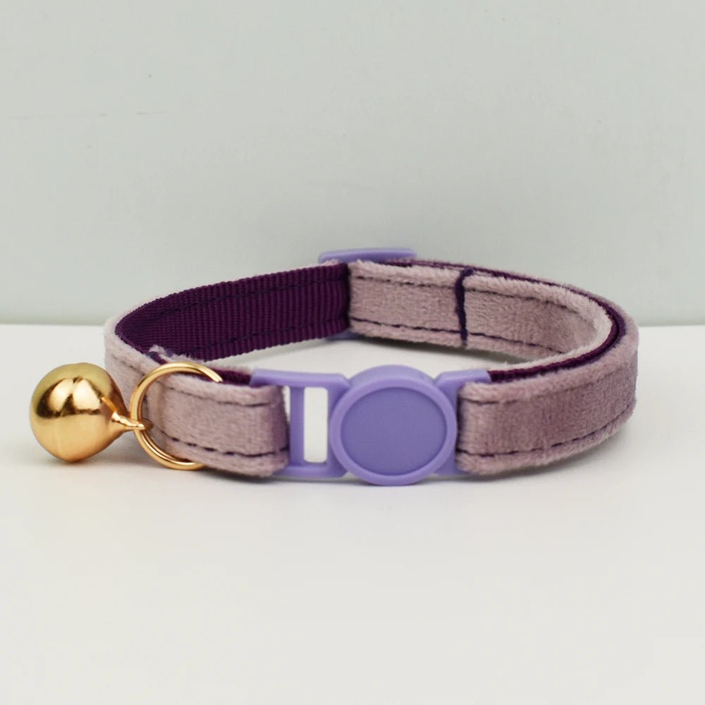 Petspuff Velvet Cat Collar with Bow Tie & Breakaway Safety Buckle – 14 Colours - Petspuff