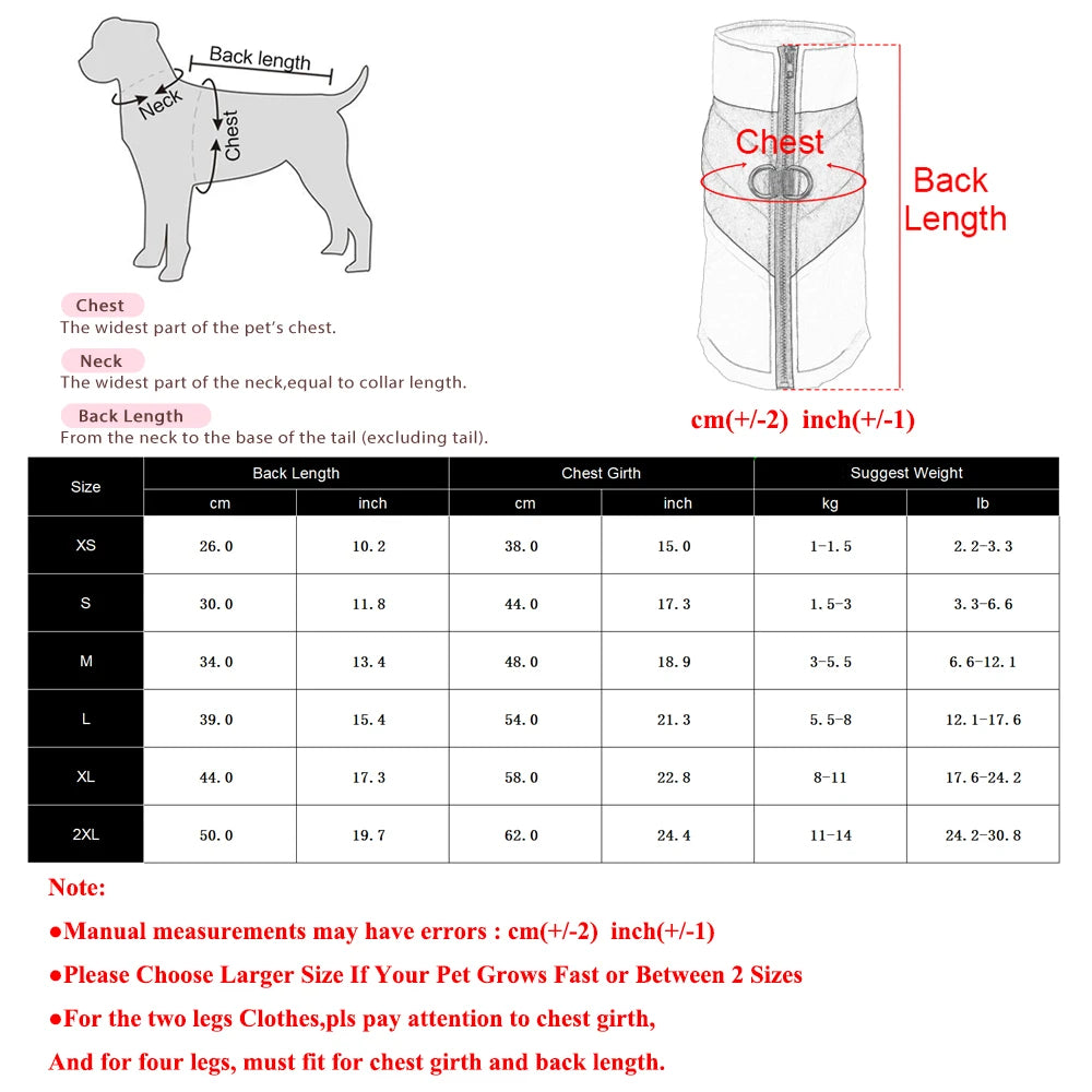 Petspuff Waterproof Dog Coat with D-Ring – Fleece-Lined Winter Jacket | Small & Medium Dogs