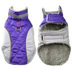 Petspuff Reflective Plaid Fleece Dog Coat – Waterproof High-Neck Jacket | Small to Large Dogs