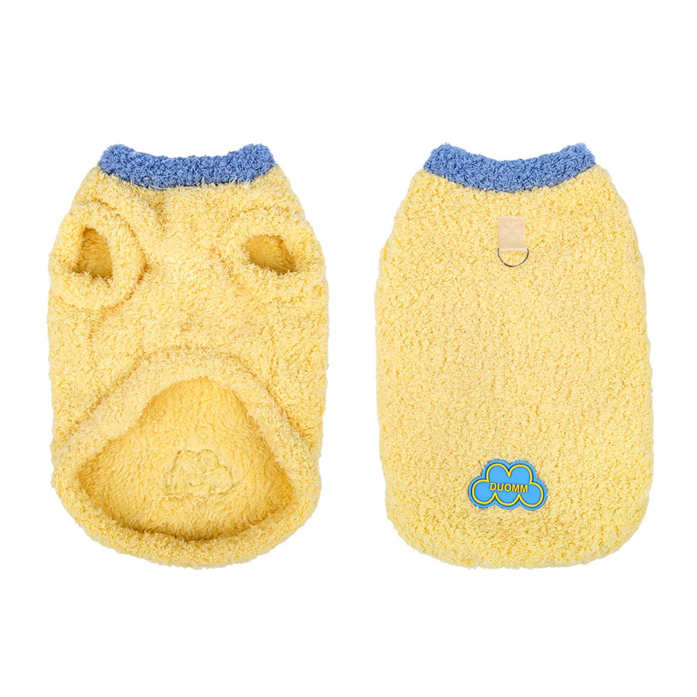 Petspuff Plush Cat & Dog Vest with D-Ring – Warm Winter Jumper | Cats, Kittens & Small Dogs