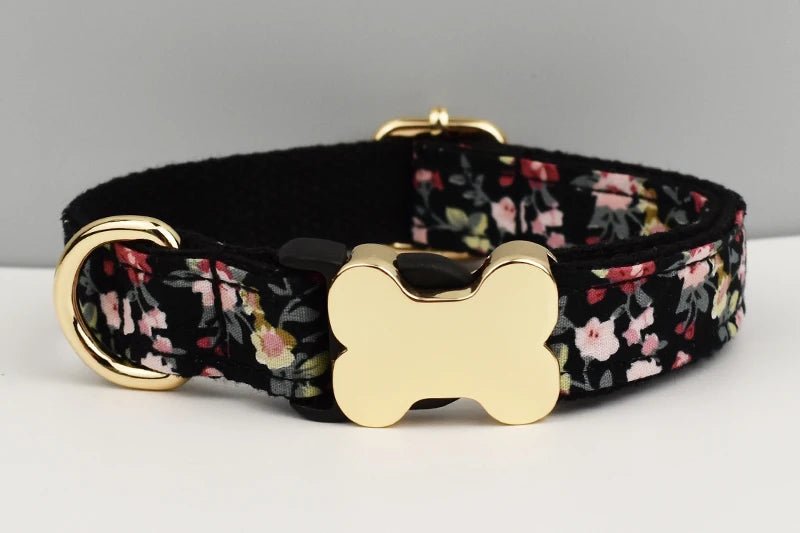 Petspuff Personalised Dog Collar with Engraved Bone Nameplate – Anti-Lost ID Collar | 14 Designs - Petspuff