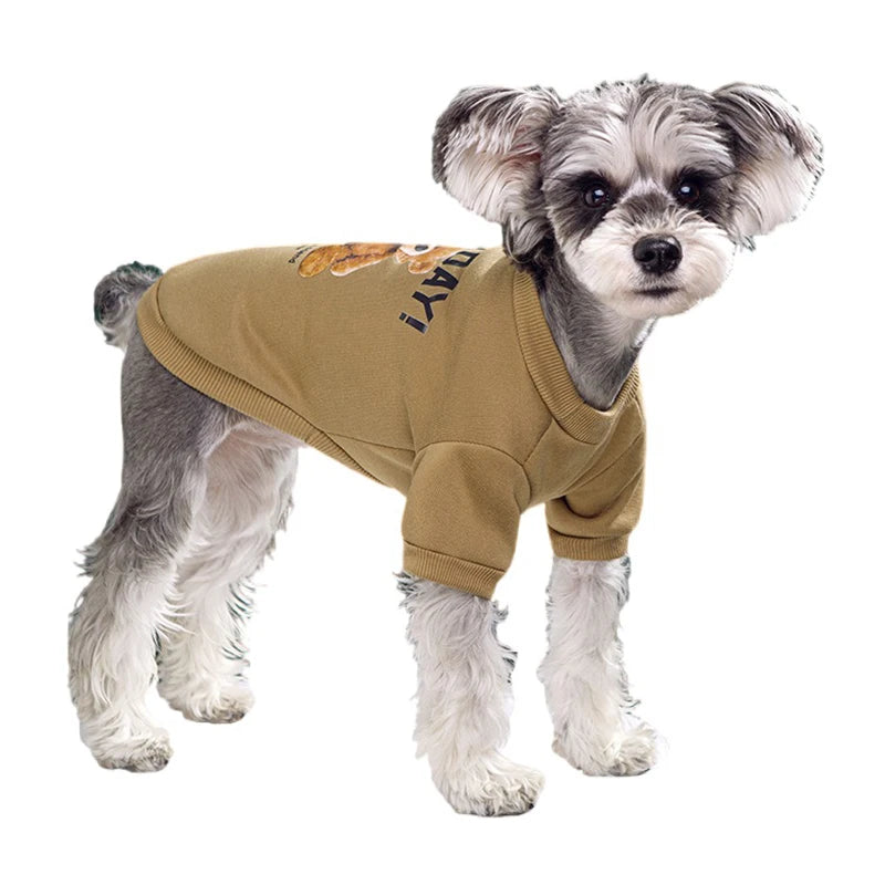 Petspuff Bear Pattern Fleece Dog Coat – Cute Winter Jacket | Small & Medium Dogs and Cats