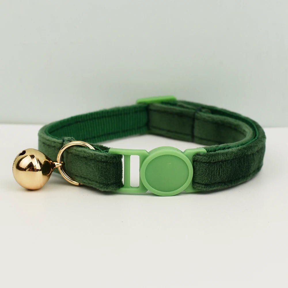 Petspuff Velvet Cat Collar with Bow Tie & Breakaway Safety Buckle – 14 Colours - Petspuff
