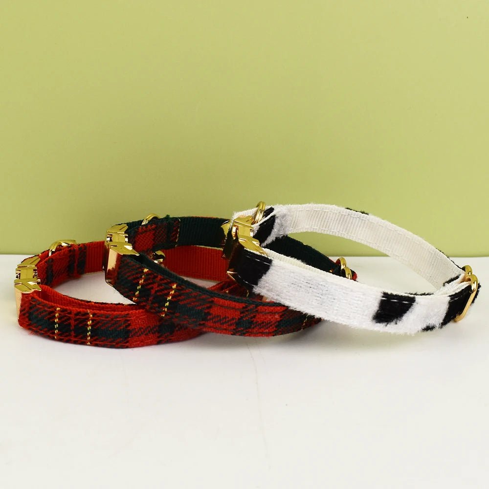 Petspuff Personalised Bow Cat Collar with Bell & Safety Buckle – Engraved Name Tag | 6 Colours
