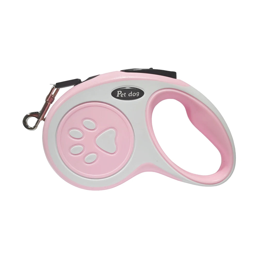 Petspuff Paw Print Extending Dog Lead – 3m / 5m Quick-Lock Lead | Small Dogs & Cats