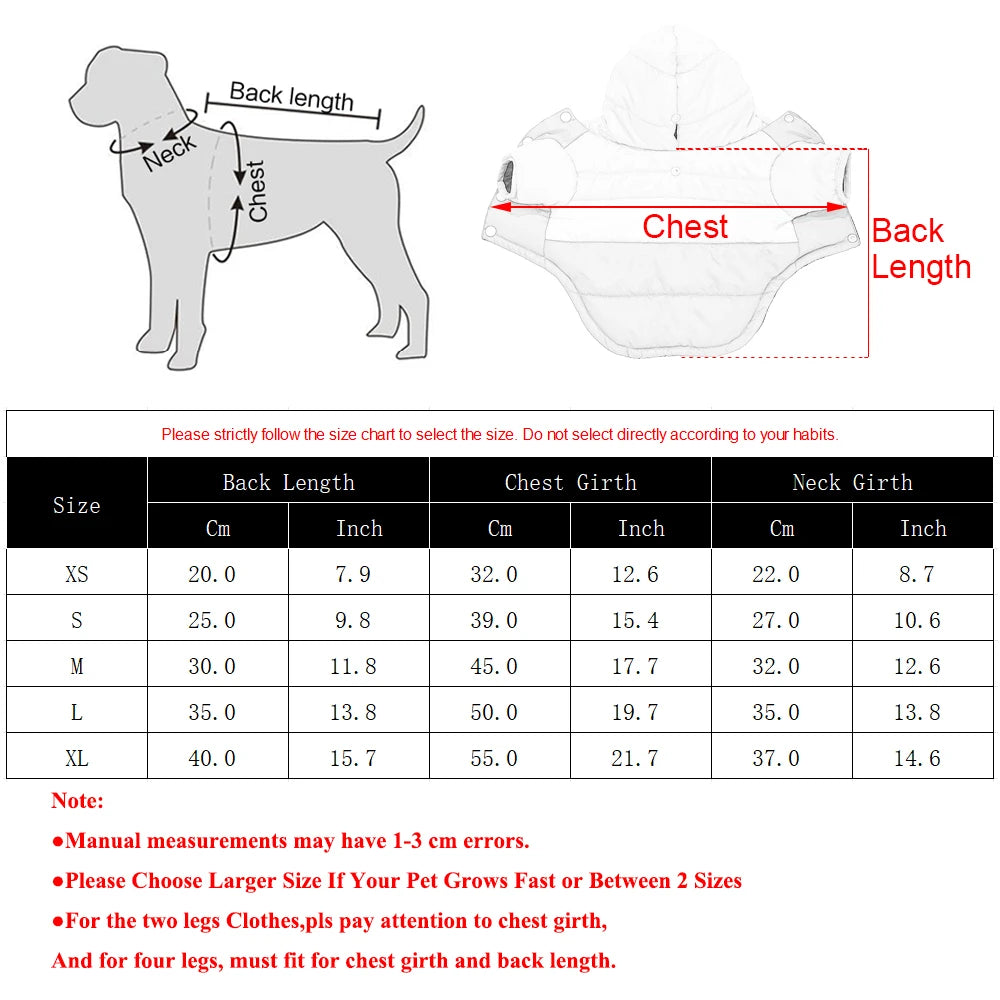 Petspuff Hooded Padded Dog Jacket – Warm Winter Coat with Lead Hole | Small & Medium Dogs