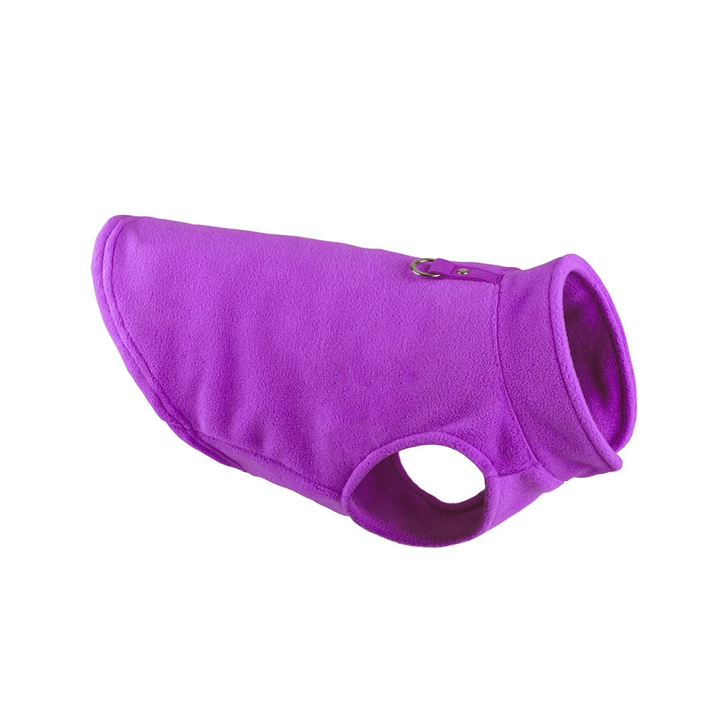 Petspuff Quilted Fleece Dog Jacket with D-Ring – Warm Winter Vest | Small Dogs & Cats
