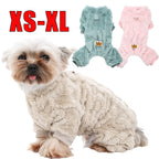 Petspuff Cosy Stretch Fleece Dog Jumpsuit – Winter Onesie with D-Ring | Small Dogs & Cats