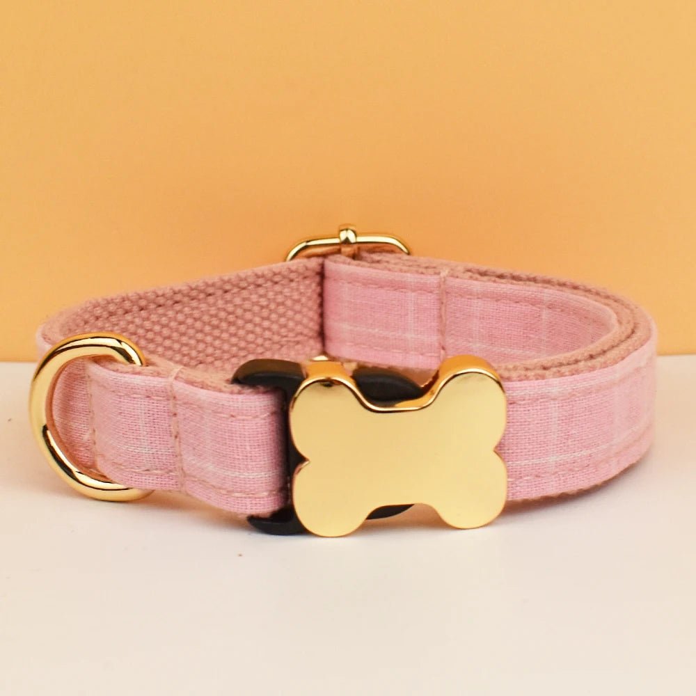 Petspuff Personalised Dog Collar with Engraved Bone Nameplate – Anti-Lost ID Collar | 14 Designs - Petspuff