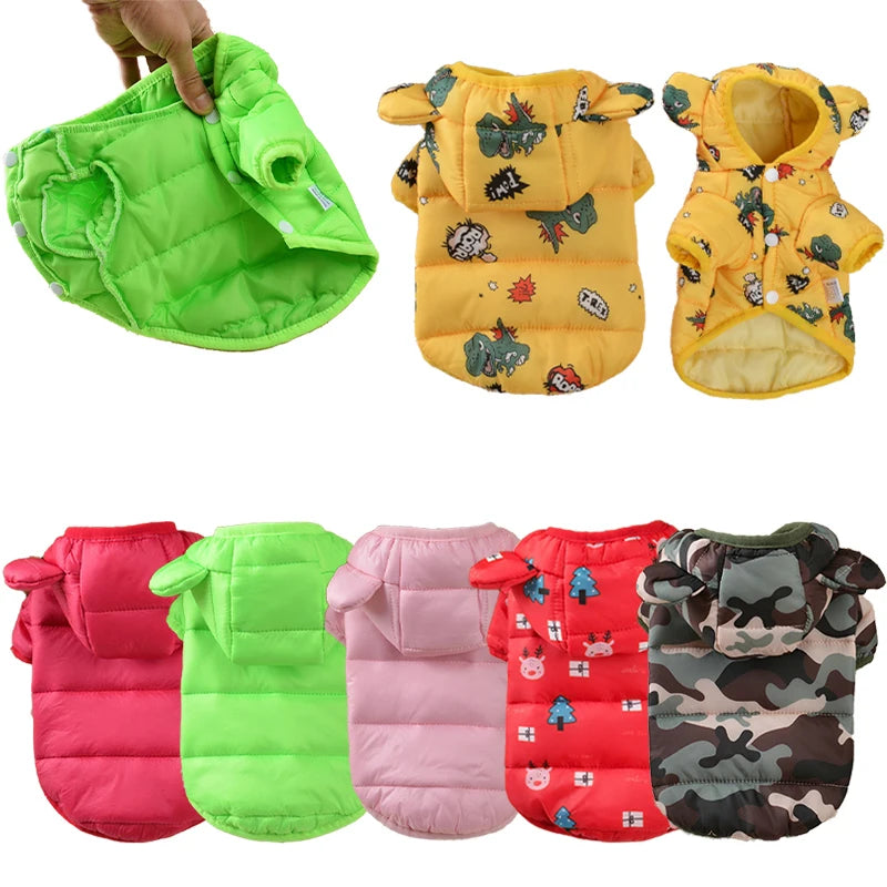 Petspuff Windproof Padded Dog Puffer Jacket – Warm Winter Coat | Small & Medium Dogs and Cats
