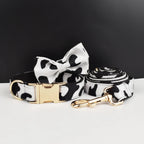 Petspuff Personalised Fruit & Animal Print Bow Tie Dog Collar & Lead – Engraved Name Tag | 8 Designs - Petspuff
