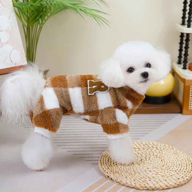 Petspuff Coral Fleece Dog Onesie – Warm Winter Jumpsuit Pyjamas | Small & Medium Dogs