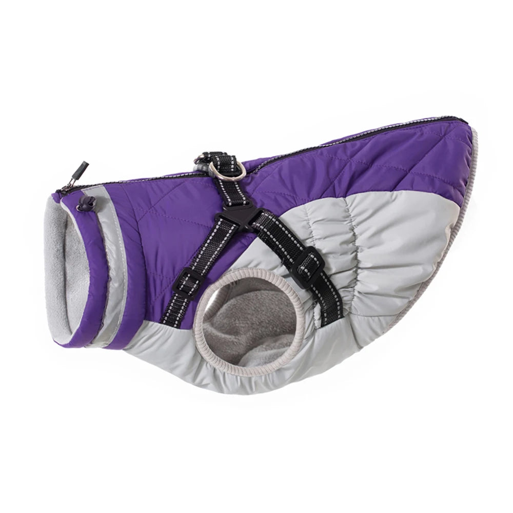 Petspuff Waterproof Dog Coat with Built-In Harness – Padded Winter Jacket | Small to Extra Large Dogs
