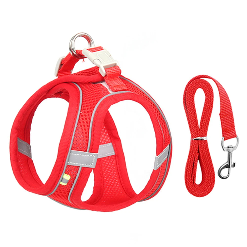 Petspuff Breathable Mesh Harness & Lead Set – Soft Vest Harness | Small Dogs, Puppies & Cats