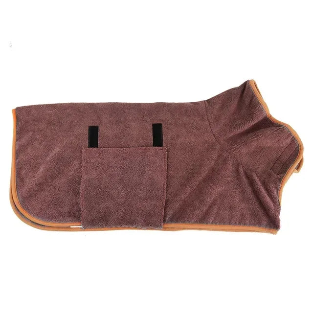 Petspuff Dog Drying Coat – Super Absorbent Microfibre Bathrobe | XS to XL Dogs