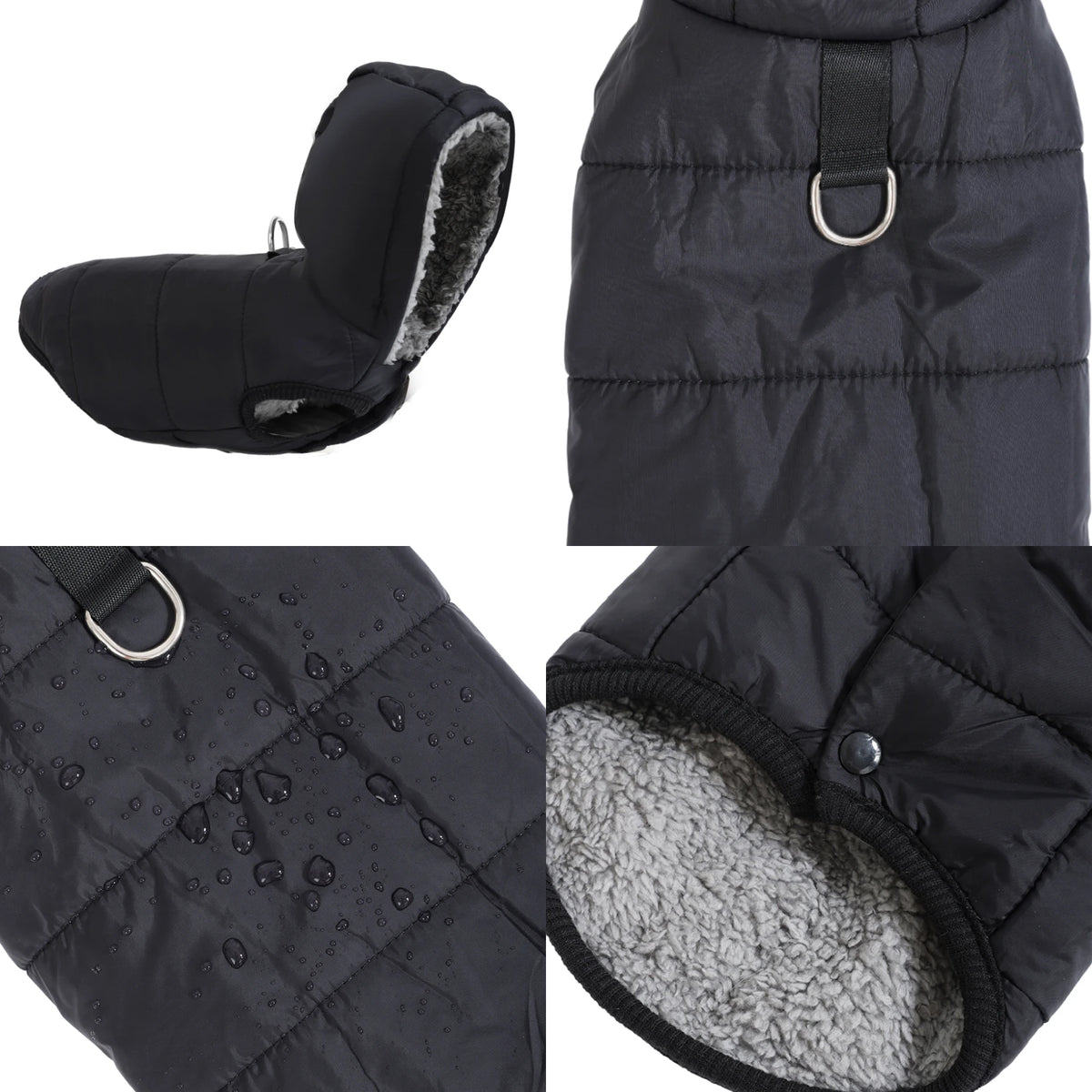 Petspuff Waterproof Cat Hoodie Jacket – Fleece-Lined Winter Coat with D-Ring | Cats & Small Dogs