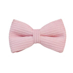 Petspuff Personalised Pink Corduroy Dog Collar & Lead Set – Engraved Name Tag, Bow & Harness