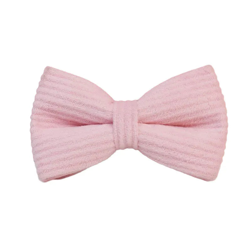 Petspuff Personalised Pink Corduroy Dog Collar & Lead Set – Engraved Name Tag, Bow & Harness