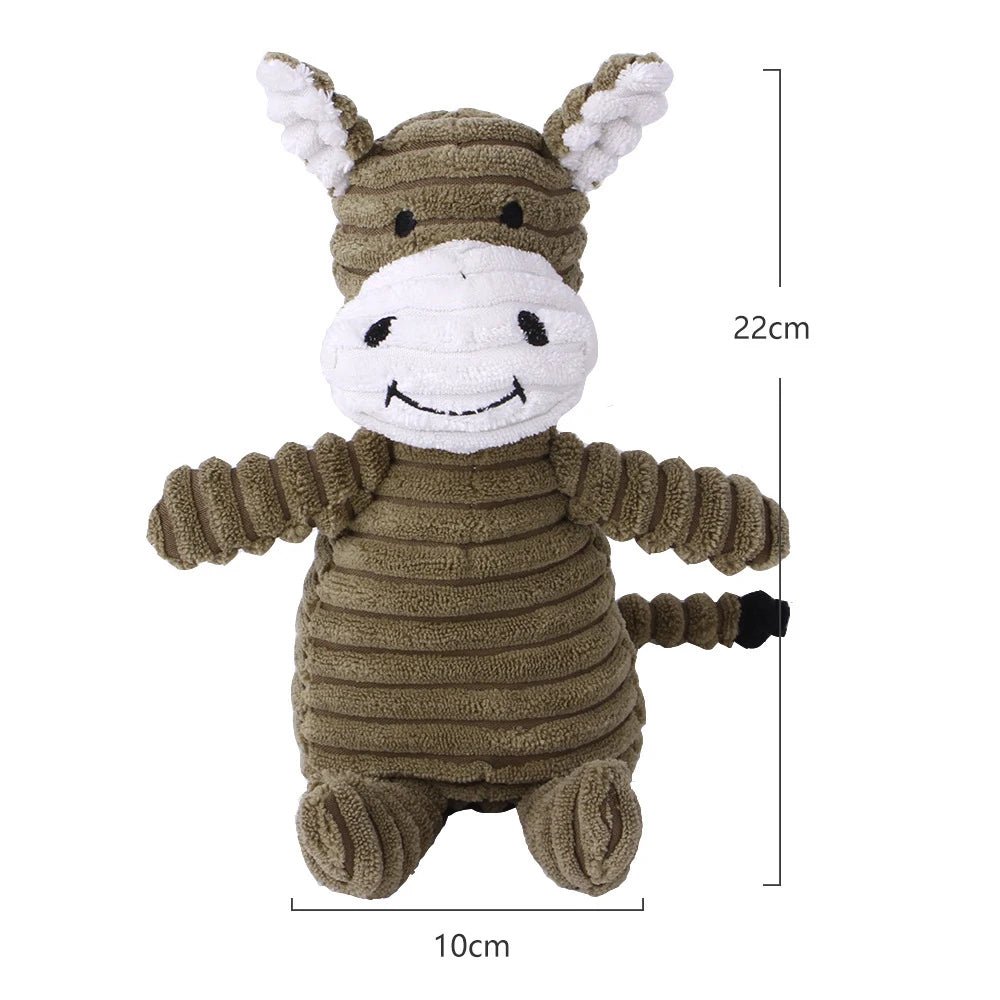 Petspuff Squeaky Plush Animal Dog Toy – Interactive Chew Toy for Puppies, Small & Large Dogs | 18 Designs