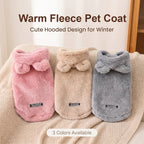 Petspuff Plush Hooded Dog Hoodie – Cosy Fleece Jumper | Small Dogs & Cats