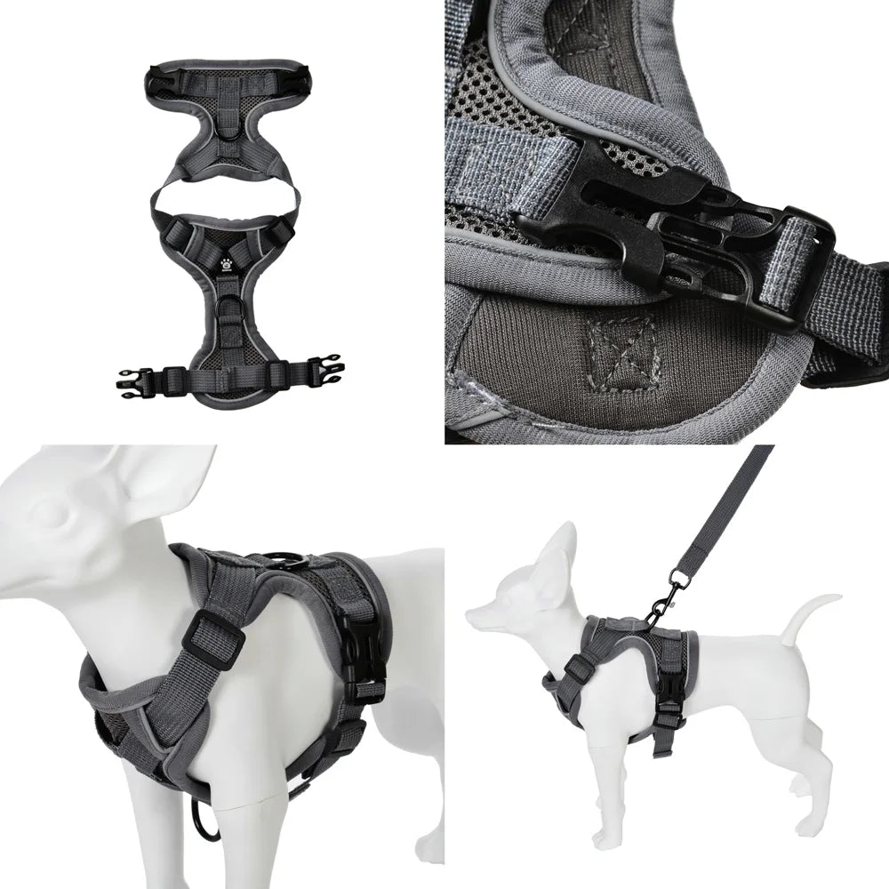 Petspuff Adjustable Mesh Vest Harness & Lead Set – Reflective Walking Set | Small Dogs & Cats