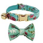 Petspuff Personalised Soft Cat Collar with Bow & Safety Buckle – Engraved Name | 7 Colours