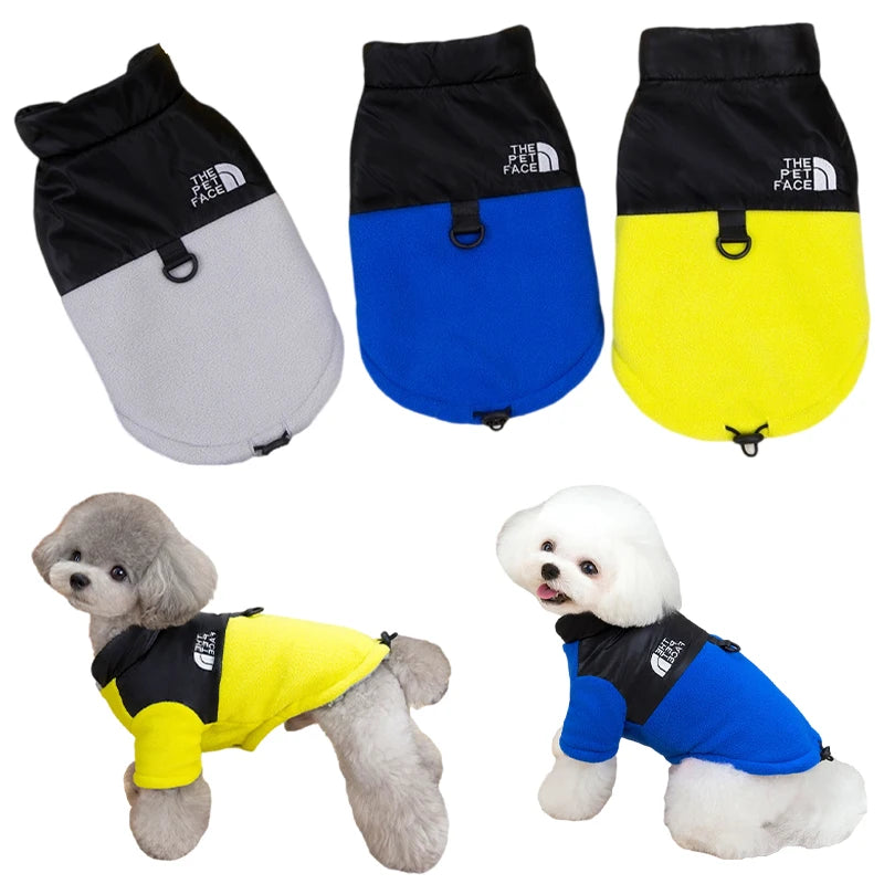 Petspuff Fleece-Lined Dog Jacket with Lead Ring – Winter Coat | Small Dogs & Cats