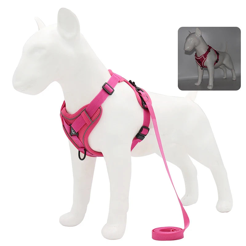 Petspuff Reflective Dog Harness & Lead Set – Adjustable Padded Vest | Small & Medium Dogs and Cats
