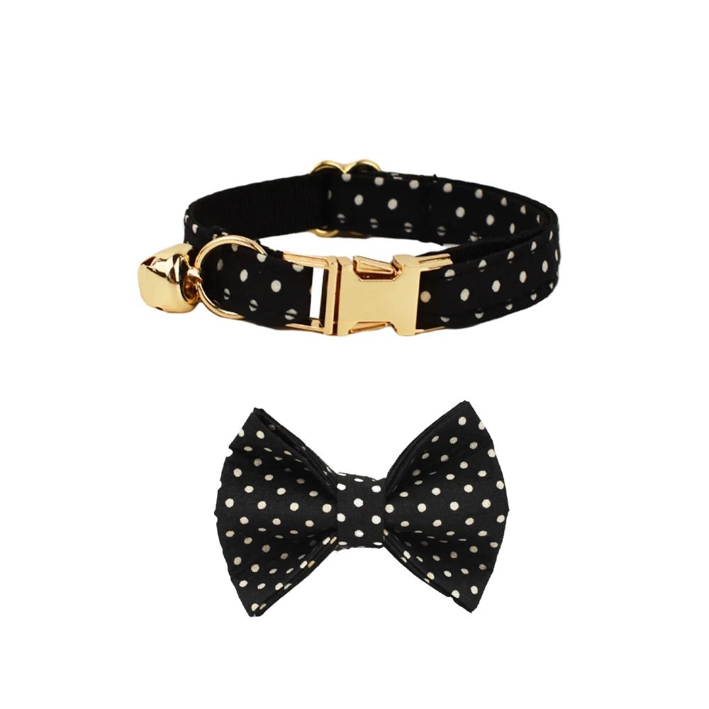 Petspuff Personalised Soft Cat Collar with Bow & Safety Buckle – Engraved Name | 7 Colours
