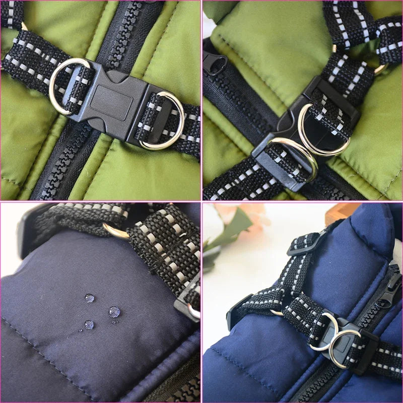 Petspuff Waterproof Dog Coat with Built-In Harness – Fleece-Lined Winter Jacket | Small to Extra Large Dogs