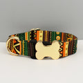 Petspuff Personalised Boho Dog Collar & Lead – Engraved Nameplate | 5 Designs, S–XL