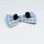 Petspuff Personalised Plaid Dog Collar, Harness & Lead Set – Engraved Name Tag & Bow | Style 29
