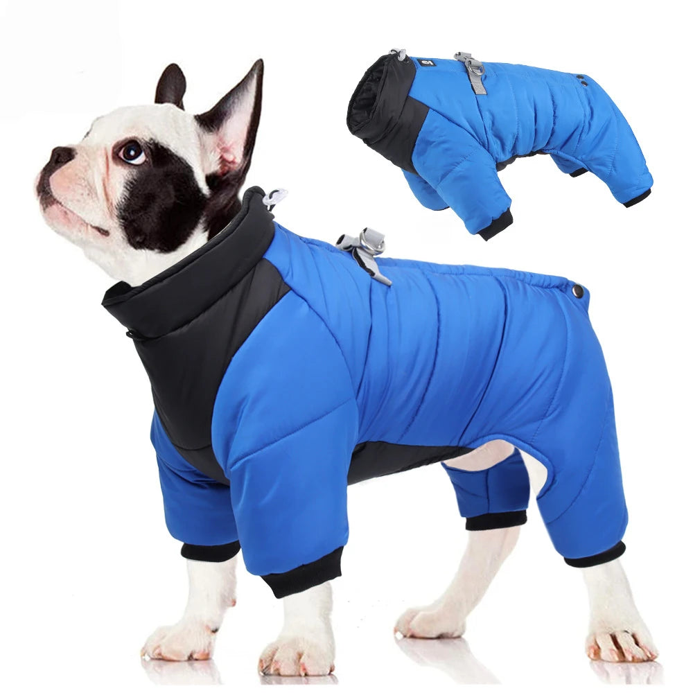 Petspuff Waterproof Padded Dog Jumpsuit – Warm Winter Coat with High Collar | Small & Medium Dogs